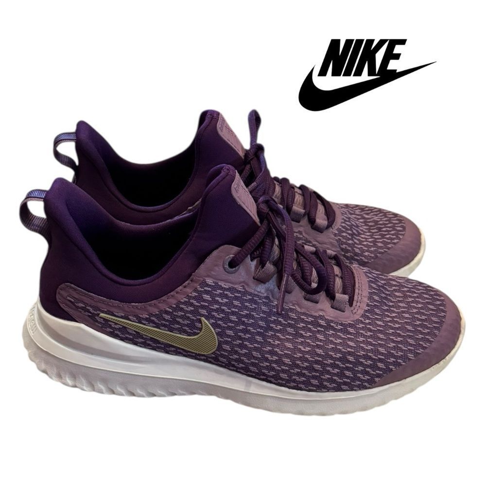 Nike Renew Rival (GS) Purple Gold Running Shoes Sneakers 5.5 5.5Y